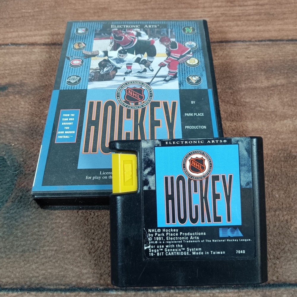 NHL Hockey Video Game Sega Genesis Electronic Arts 1991 No Manual